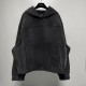 Balenciaga Autumn Winter Concise Pullover Male Female Denim Hoodies Retro Style Men's Tops High Quality Casual Clothes