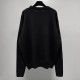 Balenciaga Autumn Winter Oversize Sweaters O-neck Front Embroider Color Black Army Green Fabric 100% Otton Male Famale High Quality Tops