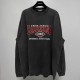 Balenciaga Spring Autumn Oversize Sweatshirt O-neck Embroider Color Black Fabric 100% Cotton Casual Style Male Famale High Quality Tops