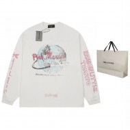 Balenciaga Autumn Winter Big Size Sweatshirt O-neck Front Back Multicolour Print Sleeve Print Casual Style Male Famale High Quality Tops