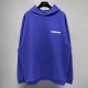 Balenciaga Autumn Winter Big Size Hoodies Front Back Logo Upside Down Color Blue Pockets Concise Style Male Famale High Quality Hoodies