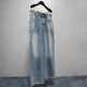 Balenciaga Spring Summer Autumn Winter Jeans Oversize Color Blue Fabric 100% Cotton Retro Style Male Famale High Qualiy Pants