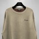 Balenciaga Autumn Winter Velvet Front Embroider Back Coal Print Embroider  O Neck Sweater Men Women's Tops