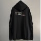 Balenciaga Autumn Winter Big Size Hoodies Front Back Black Tape Print Embroider Color Blue Black Fashion Casual Style Male Famale High Quality Tops