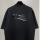  Balenciaga Summer Cotton Paint Cola Embroider Front And Back O Neck Short T Shirt Men Women's Tops Oversized Women Clothes 