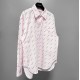 Balenciaga Spring Autumn Cotton Letters Full Print Long Sleeve Shirt Button Coat Men Women's Tops Oversized Women Clothes