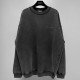 Balenciaga Autumn Winter Cotton Front Tape Ink Print O Neck Sweatshirt Men Women's Tops Big Sized Women Clothes