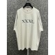 Balenciaga Summer T Shirt Oversize O-neck Front Embroider Color Beige Retro Black Casual Style High Quality Men Women Tops