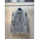 Balenciaga Spring Autumn Letters Full Print Design V Neck Button Coat Men Women's Long Sleeve Shirt Oversized Women Clothes