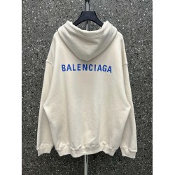 Balenciaga Front Back Logo Print Fleece Winter Autumn Classic Thinken OS Drop Sleeve Couples Hoodies