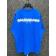 Balenciaga sealing strip EST.1917 Letter Print Short -sleeved LOGO OS Drop Shoulder Loose Oversized Spring Summer Couples T-shirts