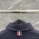 Thom Browne Wool Shirt Jacket Male 4 Bars High Quality Long Sleeve Shirt