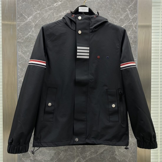 Thom Browne Trench Coat Jacket Men's Waterproof And Windbreaker Jacket Clothing